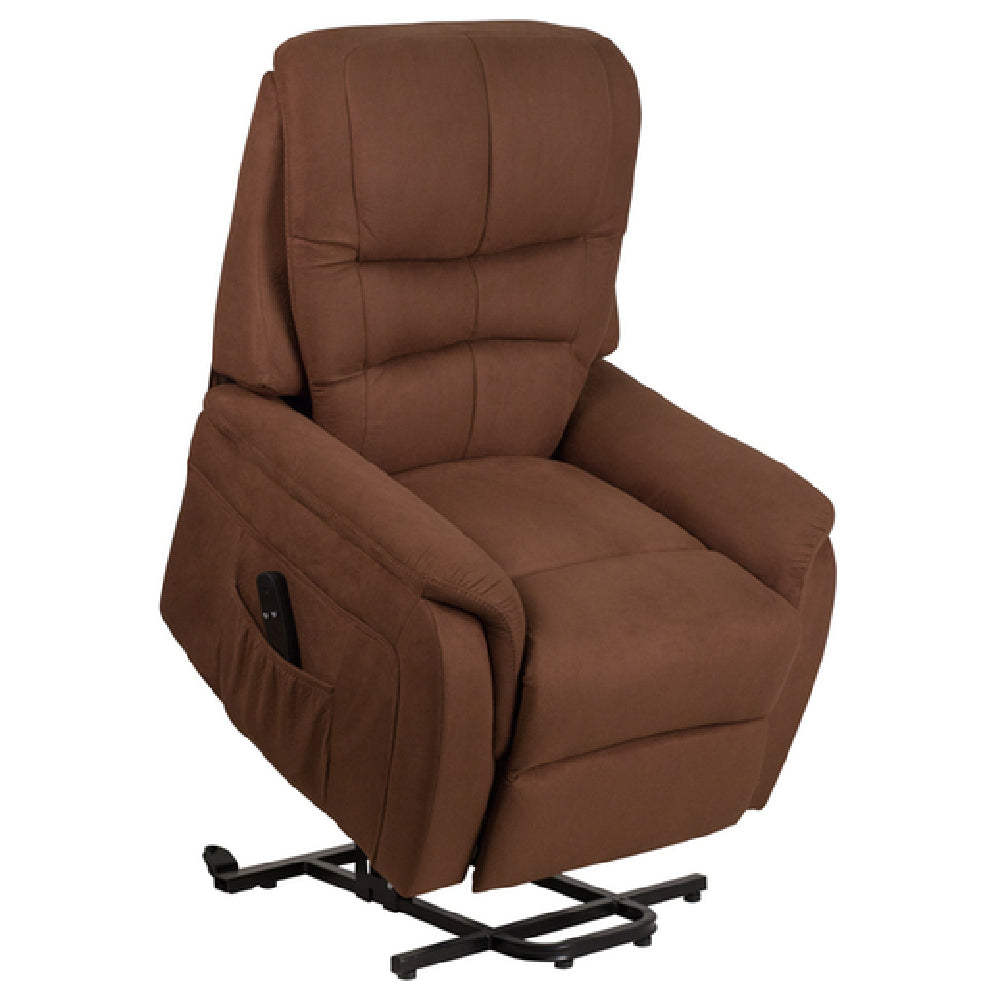 Flash Furniture CH-US-153062L-BRN-MIC-GG Hercules Lift Recliner 33"W X 32" 67"D X 44"H (57"H When Fully Lifted)