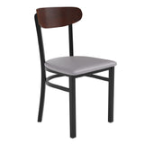 Flash Furniture XU-DG6V5GYV-WAL-GG Wright Dining Chair 500 Lb. Weight Capacity