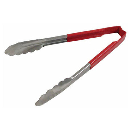 Vollrath/Idea-Medalie 4780940 Tong Red/ss 9.5 In Scallop Grip