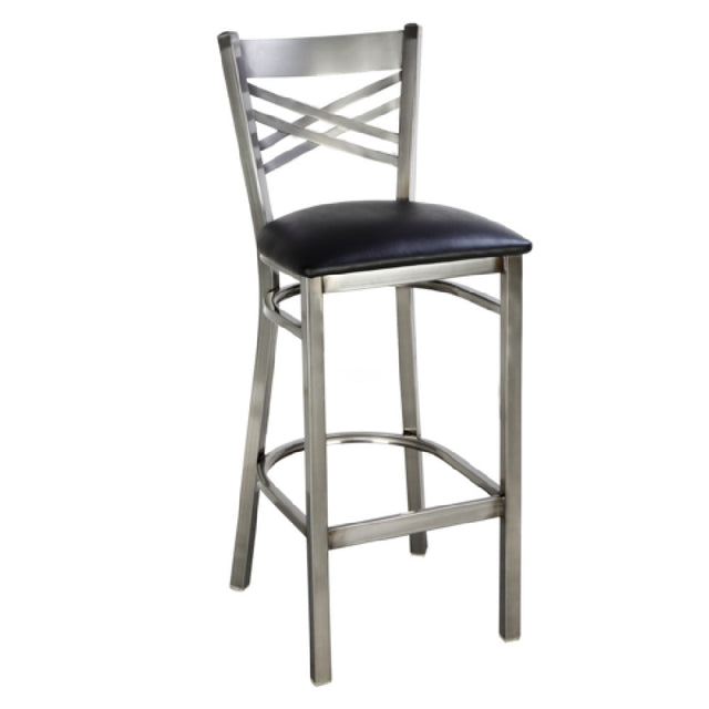 JMC Furniture X SERIES BARSTOOL CLEAR COAT VINYL X Series Barstool Indoor Use