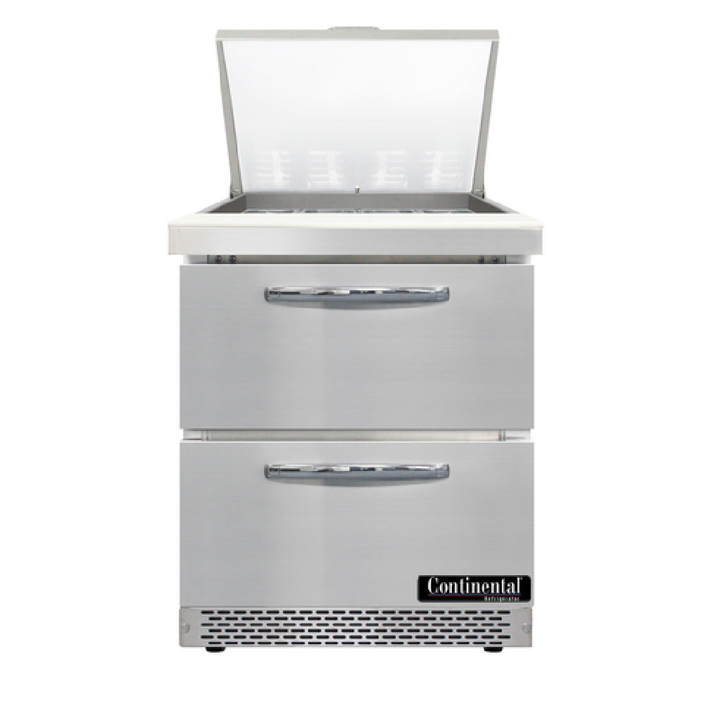 Continental Refrigerator D27N12M-FB-D Designer Line Mighty Top Sandwich Unit Front Breather
