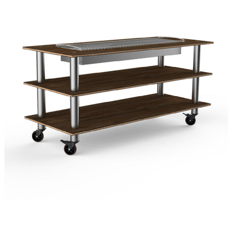 Steelite MGCMLD06WSXW Mogogo Buffet Solutions Modular Heat Table 3-tier 71" X 29-1/2" X 35"H