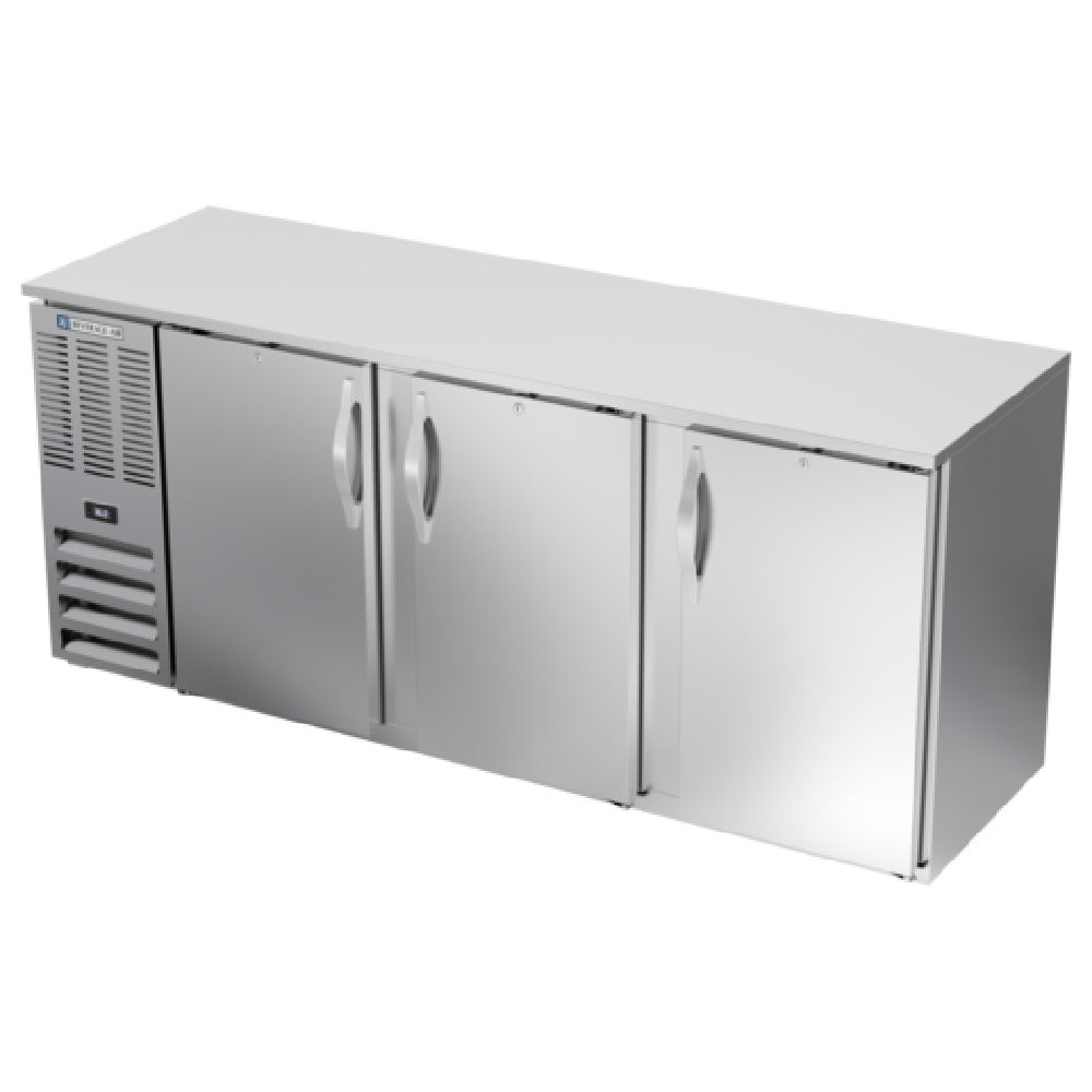 Beverage Air BBN78HC-S - Refrigerated Back Bar Storage Cabinet, Three-section, 78"W X 26-3/8"D X 34"H