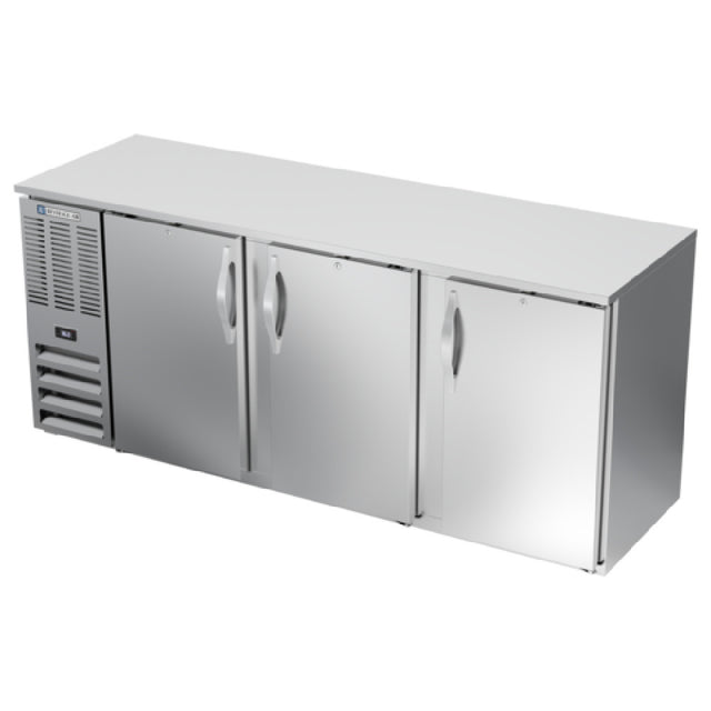 Beverage Air BBN78HC-S - Refrigerated Back Bar Storage Cabinet, Three-section, 78"W X 26-3/8"D X 34"H