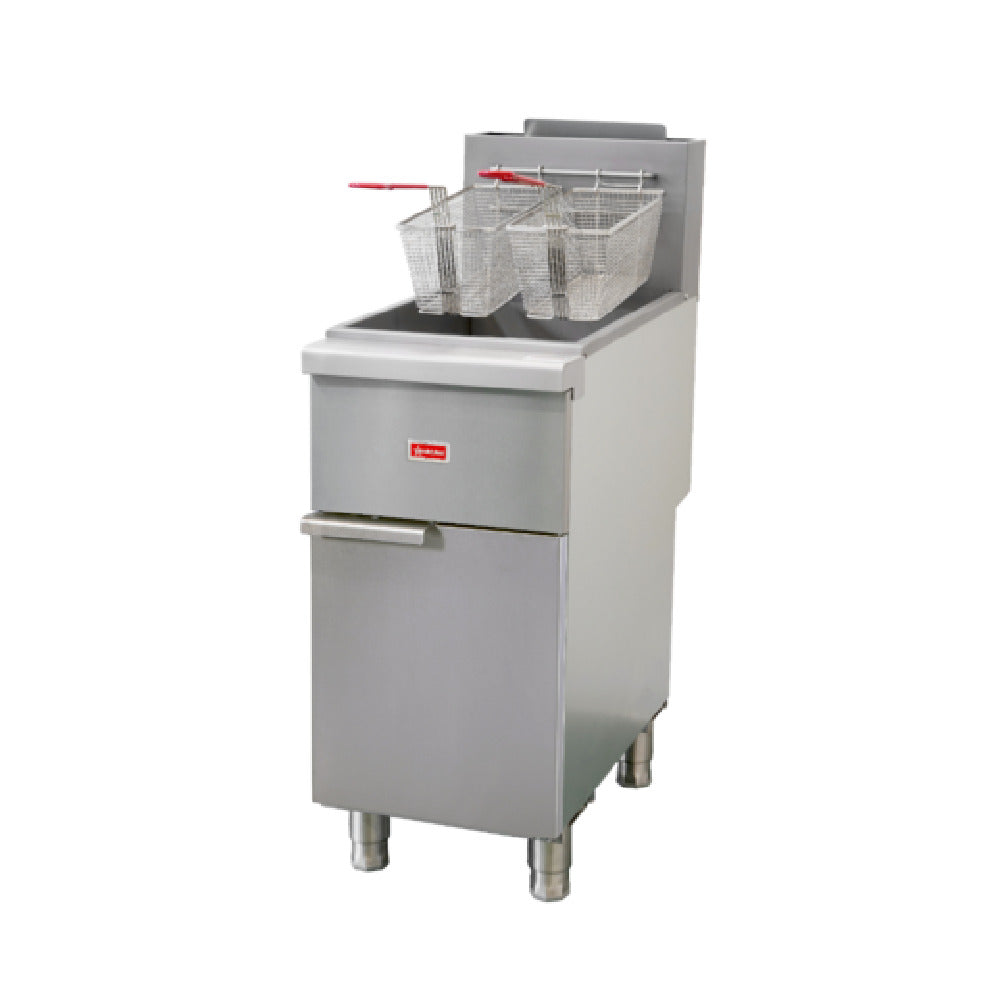 Omcan 48306 (CE-CN-F4-NG) Fryer Natural Gas Floor Model
