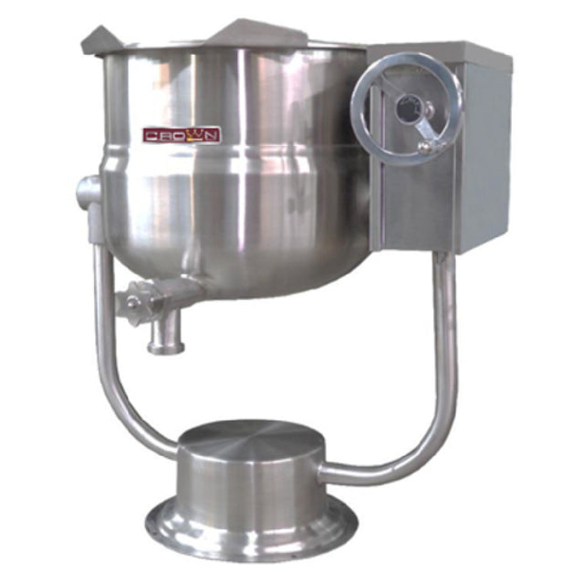 Crown Steam DPT-30 Tilting Kettle Direct Steam 30 Gallon Capacity