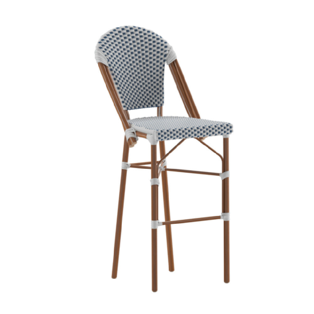 Flash Furniture SDA-AD642001-F-BS-WHNVY-NAT-GG Lourdes Stacking French Bistro Stool