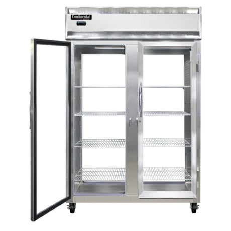 Continental Refrigerator 2RNPT-GD-GD Refrigerator 50 Cu. Ft. Capacity Pass-thru