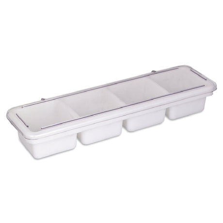 Browne Foodservice 574837 Bar Caddy Condiment Tray 4 Compartment 18"L X 5"W X 3"H