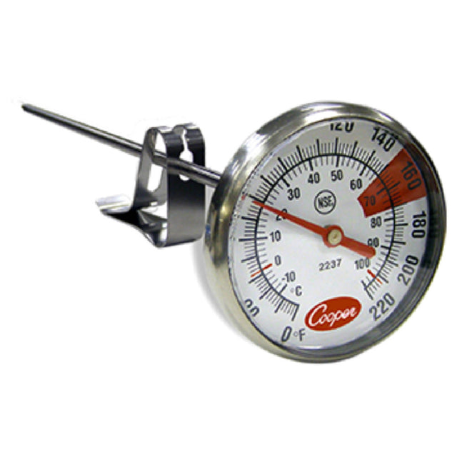 Cooper Atkins 2237-04-8 Espresso Thermometer 1-3/4" (4.5cm) Dia. Dial With 7" (17.8cm) Stem Length