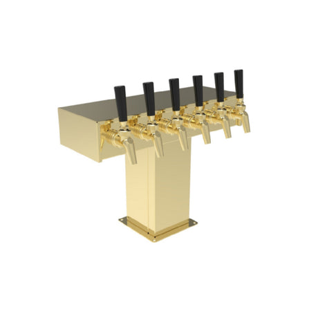 Perlick 3780-6BTF Tee Tower Stainless Steel With Tarnish-free Brass Finish Air-cooled