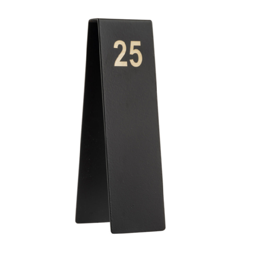 Tablecraft 12796 Number Tents 2" X 2.75" X 6.75" 1-25200 Series Powder Coated Stainless Steel (over Steel Black)