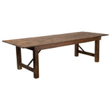 Flash Furniture XA-F-108X40-GG Hercules Series Folding Rustic Farm Table 108"W X 40"D X 30"H