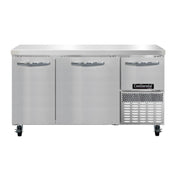 Continental Refrigerator FA60SN Freezer Base Shallow Depth Worktop Unit 60"W 300 Series Stainless Steel Flat Work Top