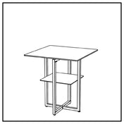 Bauscher Hepp VE-24022 - Venta® Foldable Table, With Shelf Base Made In Steel With Powder-coating