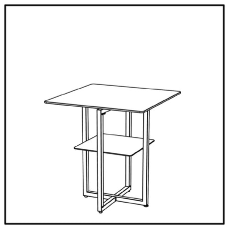 Bauscher Hepp VE-24022 - Venta® Foldable Table, With Shelf Base Made In Steel With Powder-coating