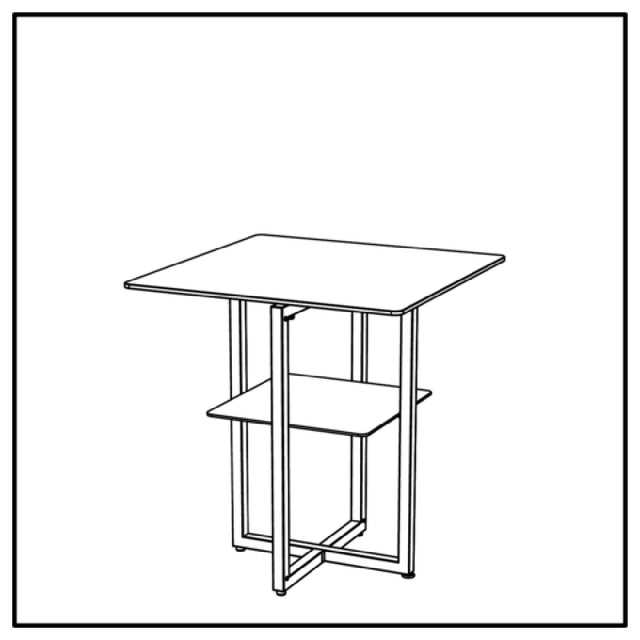 Bauscher Hepp VE-24022 - Venta® Foldable Table, With Shelf Base Made In Steel With Powder-coating