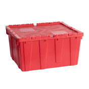 FOH BHO276RDT18 Smart Buffet Ware® Artisan Chafer Storage Crate Includes One BHO253RDT18 27.9" X 20.6" Storage Crate With Hinged Lid Red And One PHO002BKT18 Artisan/Soup Urn Storage Crate Trapezoid Foam Insert [Kitted]