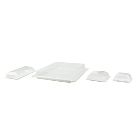PacknWood APUBCHIC3 - VIP Set, Includes: (2) White Sugarcane Tray - Atlas 2/3 - 10.7 X 10.4 X 0.75in - 100 Pcs (210APUTRP23)