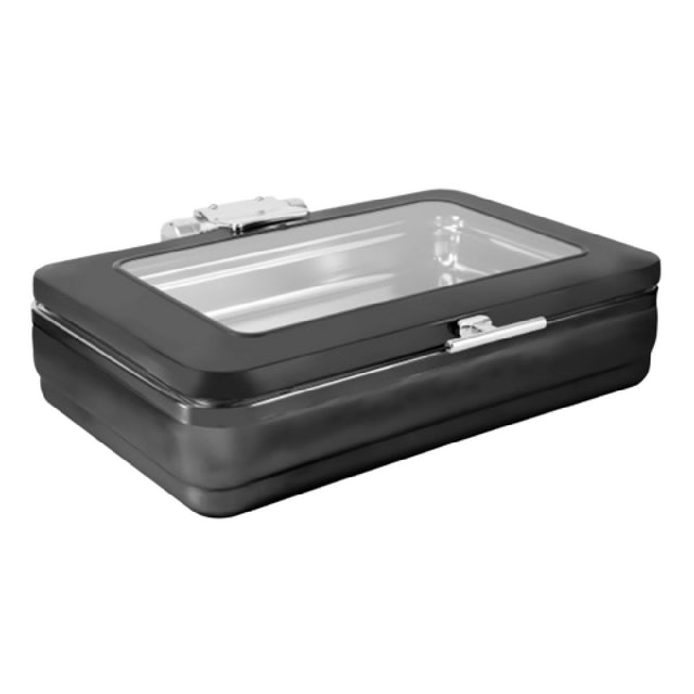 Steelite 5370S573 - GN 1/1 Induction Chafer W/ Glass Lid S/S Insert San, 2.0 Gal