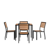 Flash Furniture XU-DG-810060364-GG Patio Dining Table Set Includes (1) 35"W Square Table