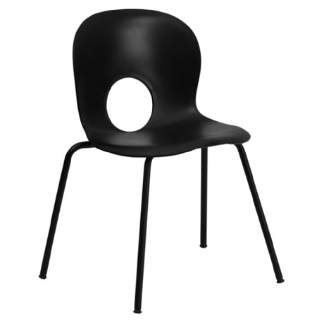 Flash Furniture RUT-NC258-BK-GG Hercules Series Designer Stacking Chair 770 Lb. Weight Capacity