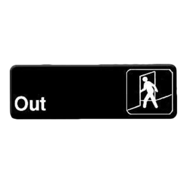 Thunder Group PLIS9308BK Information Symbol Sign 9" X 3" "Out"