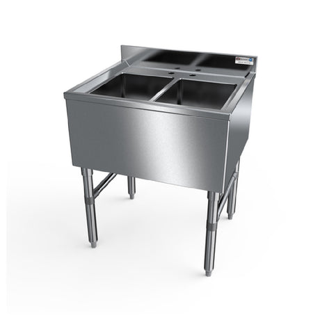 NBR Equipment UD-2-101410-24 Underbar Sink Unit Two-compartment 24"W X 21-1/4"D X 32-1/2"H Overall Size