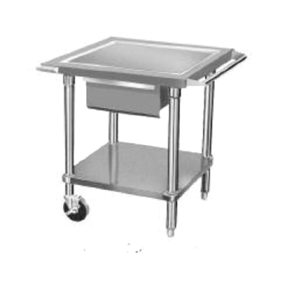 Advance Tabco AG-MP-30 Mobile Equipment Stand 30"W X 24"D X 28"H Counter Top Edge