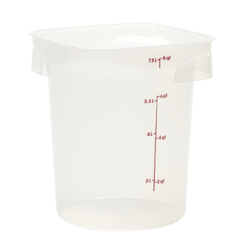 Cambro 8RFSPROPP190 CamRound® FreshPro Round Food Container 8 Qt. 9"L X 9"W X 10.4"H