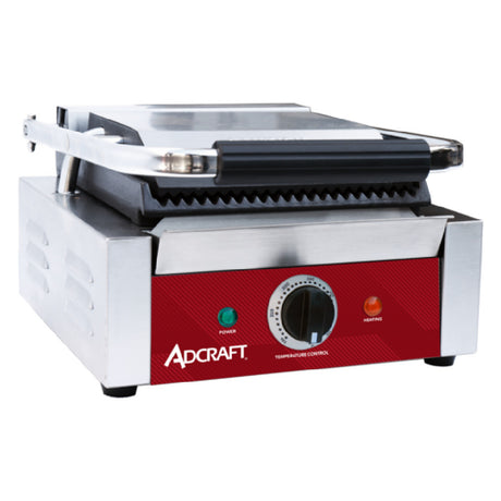Admiral Craft SG811BS Adcraft Sandwich Grill Single 8.6" X 9.2" Grooved Cast Iron Cooking Surface
