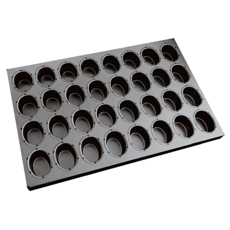 Paderno A299107 Muffin Pan Makes (32) Oval Muffins 23-5/8"L X 15-3/4"W X 1-3/8"H Overall