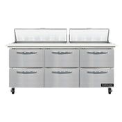Continental Refrigerator SW72N18C-D Sandwich Unit 72"W 20.6 Cu Ft Capacity