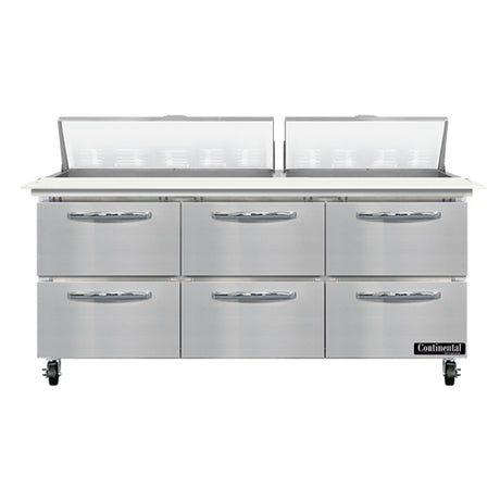 Continental Refrigerator SW72N18C-D Sandwich Unit 72"W 20.6 Cu Ft Capacity