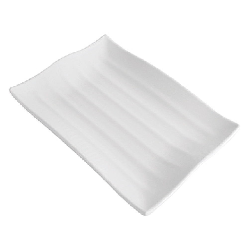 Bauscher Hepp T90521 - Wavy Platter, 5-9/10" X 8-1/4" X 1-3/16"H, Rectangular