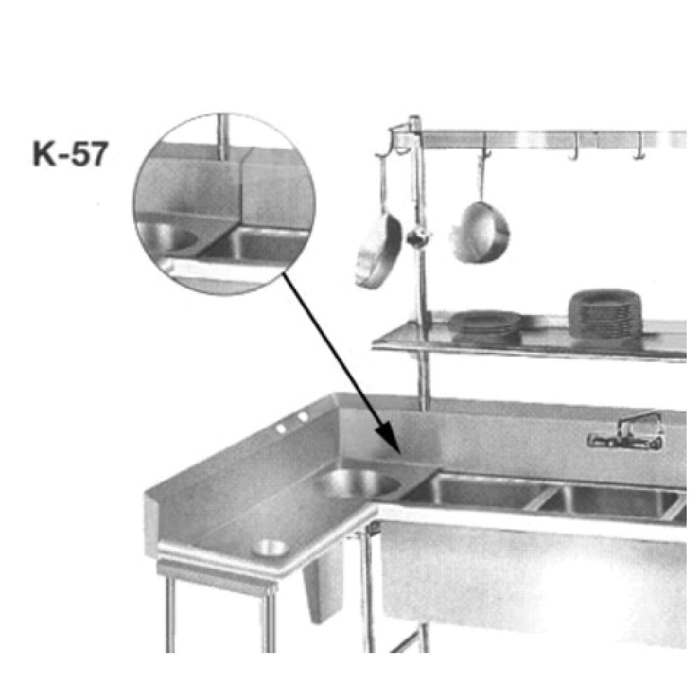 Advance Tabco K-57 Welded Field Joint (welded In Field By Others)