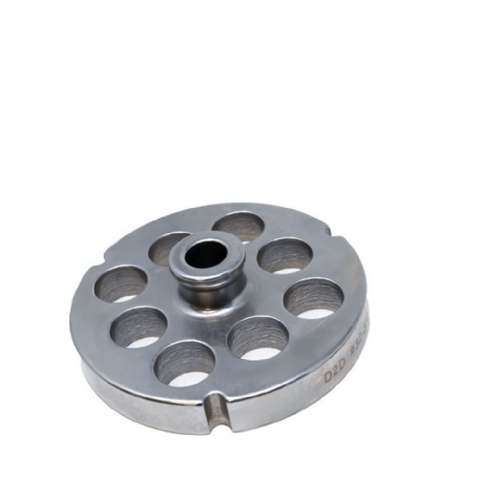 Omcan 43824 (43824) Stainless Steel #32 Machine Plate With Hub 18mm (3/4") Three Notches/ Round