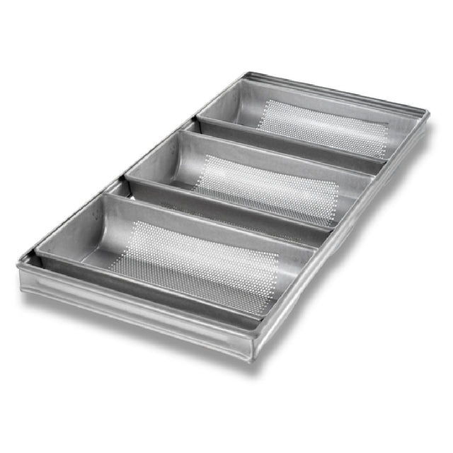 Chicago Metallic 44405 Hearth Bread Pan Set 3-pan 12-3/16" X 25-7/8" X 2-1/2" Overall