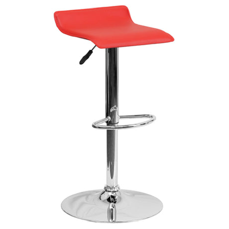 Flash Furniture DS-801-CONT-RED-GG Swivel Bar Stool Adjustable Height Contemporary Style