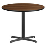 Flash Furniture XU-RD-36-WALTB-T3030-GG Table 36" Dia. X 31-1/8"H Dining Height