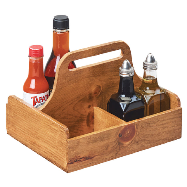 Cal Mil 3692-99 Madera Condiment Caddy 9-3/4"W X 8"D X 7-1/2"H (4) Section