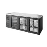 True Refrigeration TBR84-PTSZ1-L-B-GGG-GGG-1 Refrigerated Back Bar Cooler