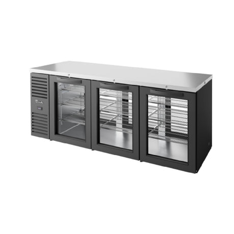 True Refrigeration TBR84-PTSZ1-L-B-GGG-GGG-1 Refrigerated Back Bar Cooler