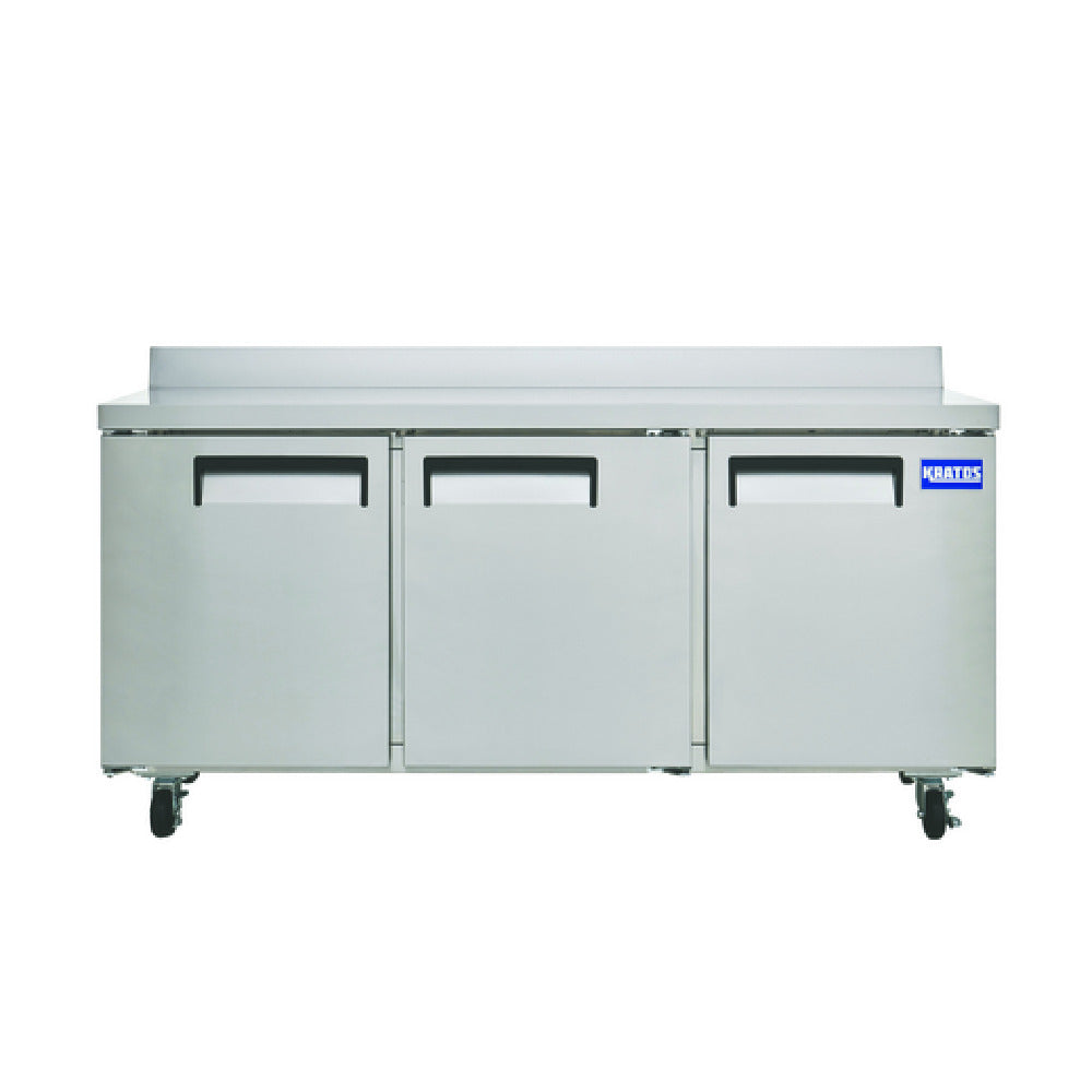 Hubert 24485 - Kratos Worktop Refrigerator, 72"W, 17 Cu.ft. Interior Capacity