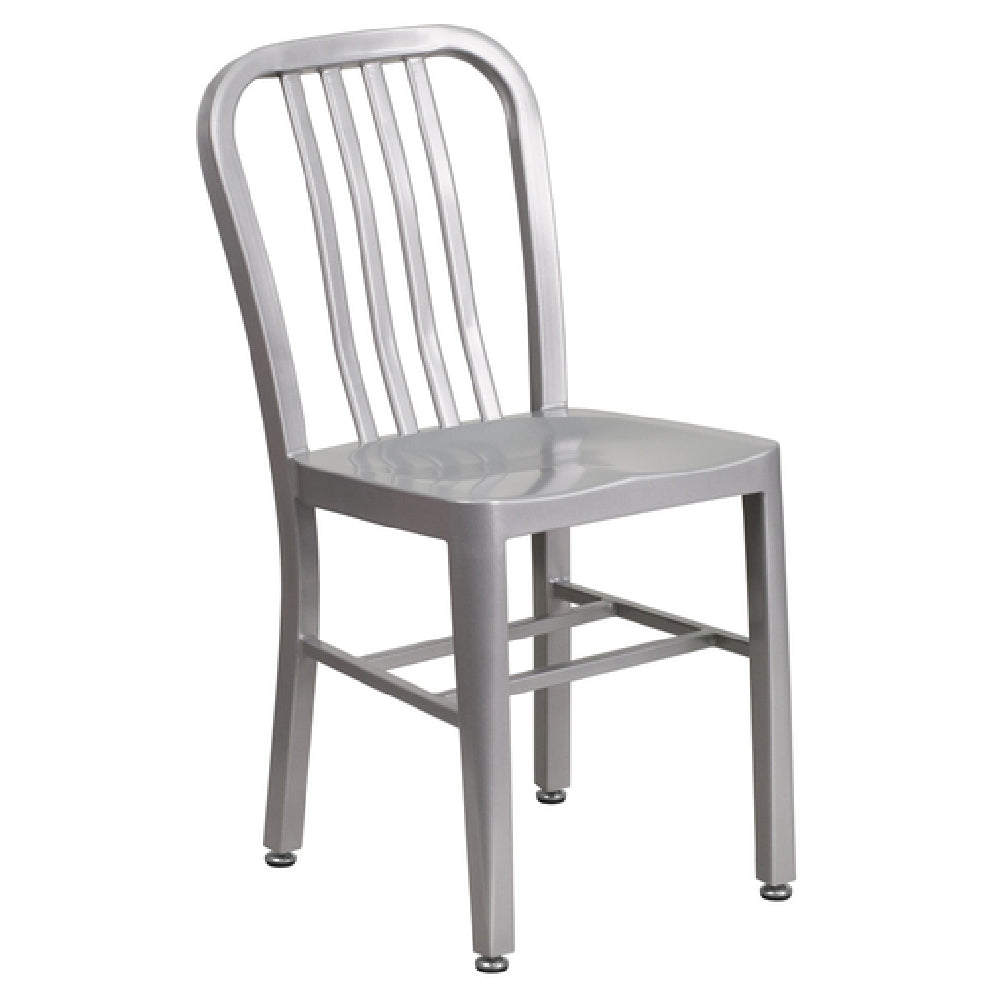 Flash Furniture CH-61200-18-SIL-GG Chair 500 Lb. Weight Capacity Vertical Slat Back