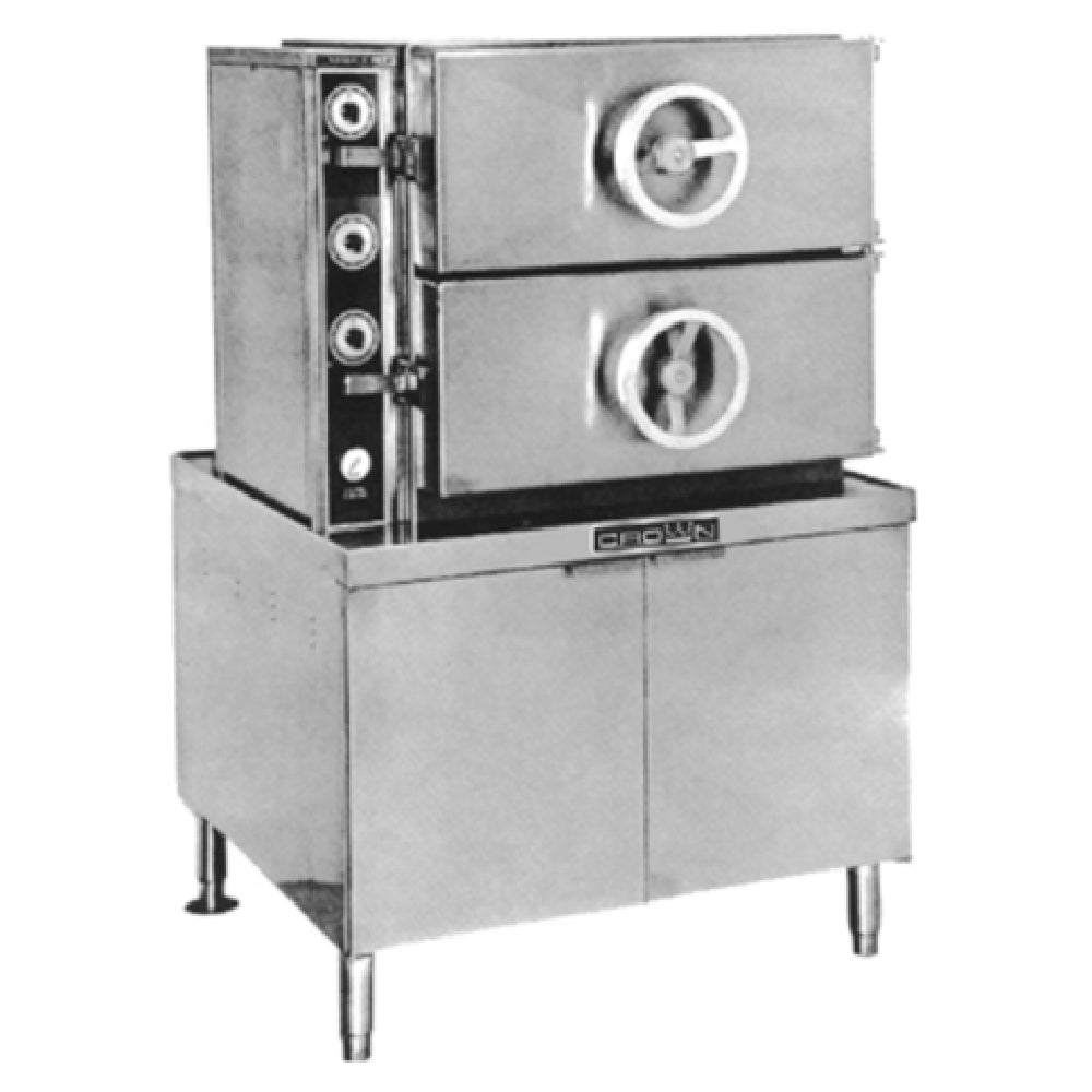 Crown Steam GDA-3_LP Do-All Dual-Pressure Steamer Gas (3) Compartments