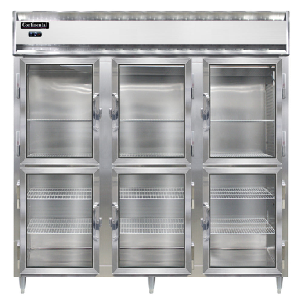 Continental Refrigerator DL3F-GD-HD Designer Line Freezer Reach-in Three-section