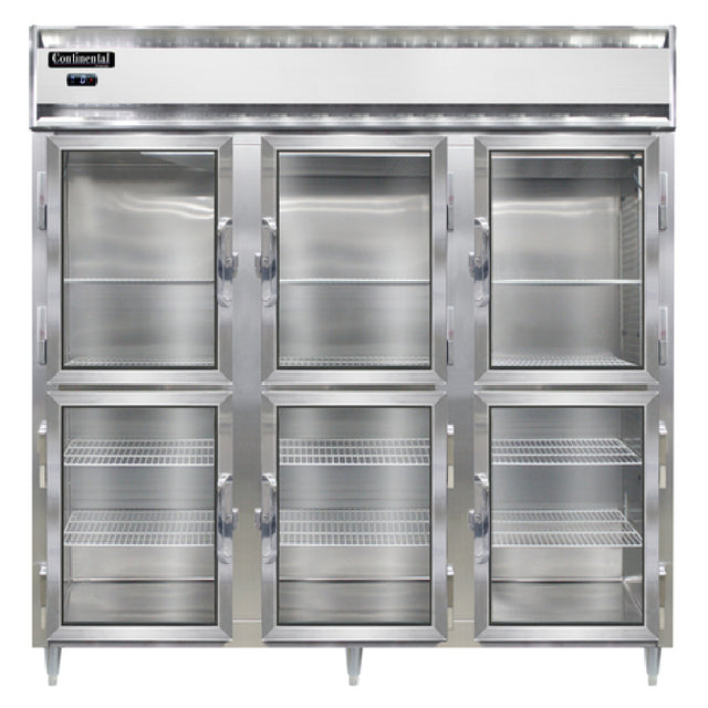 Continental Refrigerator DL3F-GD-HD Designer Line Freezer Reach-in Three-section