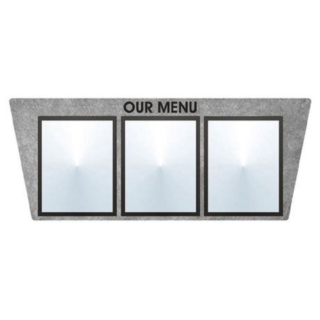Hubert 85799 - Menu Board, 3-pocket, Wall-mount