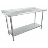 Empura Stainless EWT2B2448 Empura ECONOMY Work Table 24" X 48" 2 Inch Backsplash